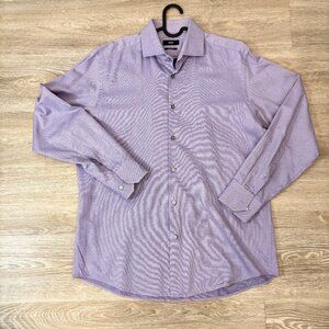 BOSS Hugo Boss Purple Regular-fit shirt in Italian-made stretch jersey 42 16 1/2